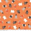 DEAL Hey Bootiful Main C13130 Orange - Riley Blake Designs - Halloween Cats Costumes - Quilting Cotton Fabric