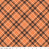 DEAL Hey Bootiful Plaid C13133 Orange - Riley Blake Designs - Halloween Diagonal Plaid - Quilting Cotton Fabric