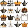 SALE Queen of We'en Crowns CD13165 White - Riley Blake Designs - DIGITALLY PRINTED Halloween - J. Wecker Frisch - Quilting Cotton