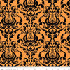 Fat Quarter End of Bolt - DEAL Queen of We'en Distressed Damask C13167 Multi - Riley Blake - Halloween - Quilting Cotton Fabric