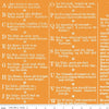 SALE Queen of We'en Palmistry Art C13168 Orange - Riley Blake Designs - Halloween Text Ad Slogans J. Wecker Frisch - Quilting Cotton Fabric
