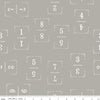 CLEARANCE Queen of We'en Solitaire C13170 Gray - Riley Blake Designs - Halloween Numbers - J. Wecker Frisch - Quilting Cotton Fabric