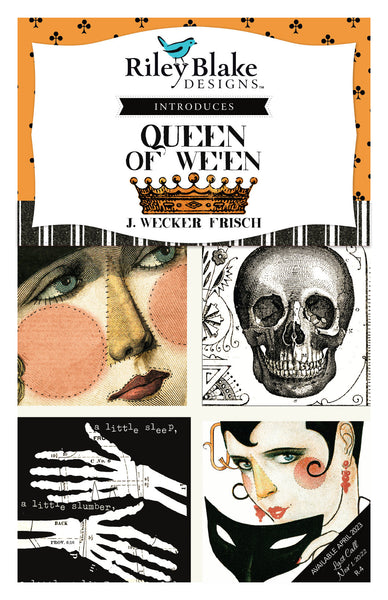 Queen of We'en Fat Quarter Bundle 27 pieces - Riley Blake Designs - Pre cut Precut - Halloween - Quilting Cotton Fabric