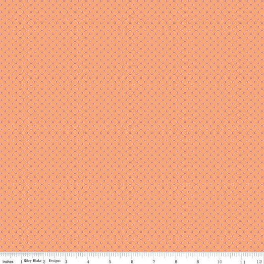 DEAL Fright Delight Dots C13234 Orange - Riley Blake Designs - Halloween Polka Dot Dotted - Quilting Cotton Fabric