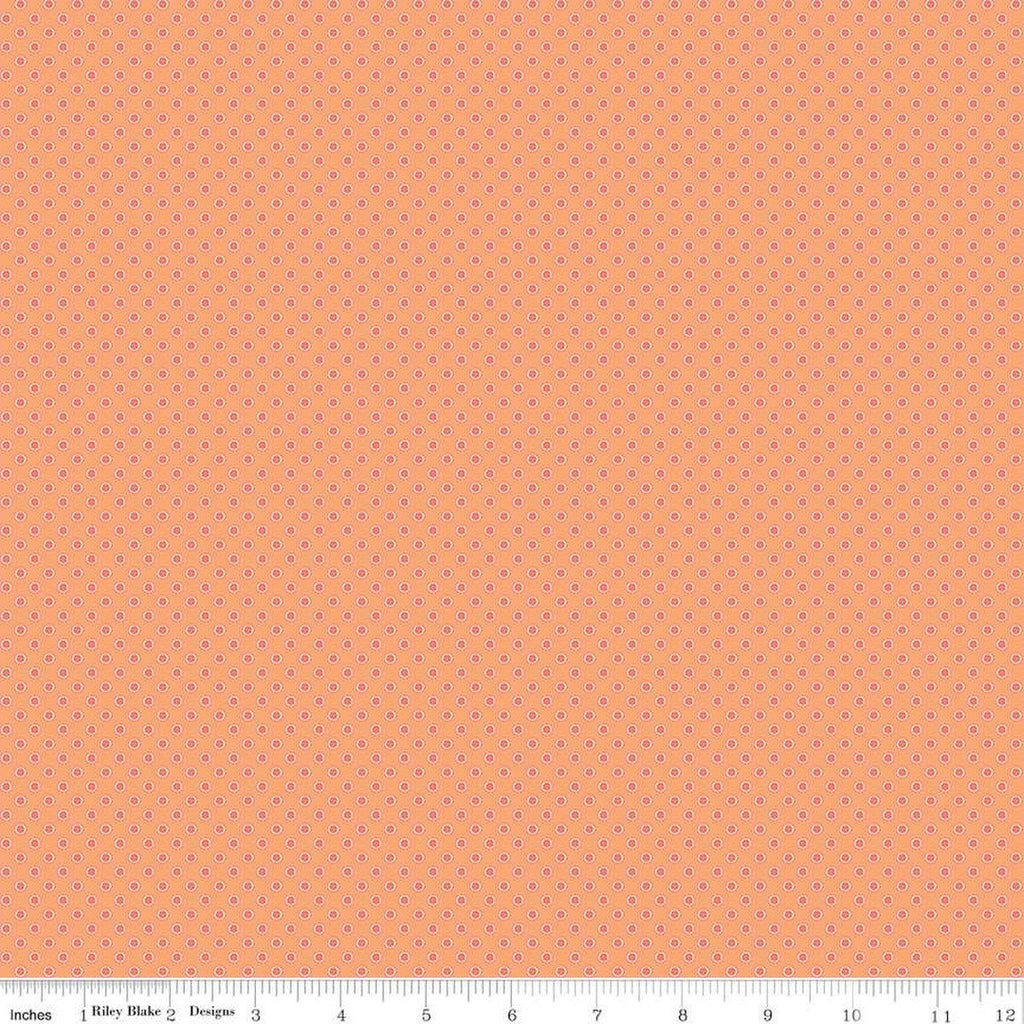 SALE Fright Delight Dots C13234 Orange - Riley Blake Designs - Halloween Polka Dot Dotted - Quilting Cotton Fabric