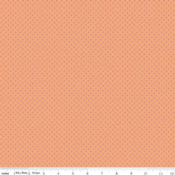 Fright Delight Dots C13234 Orange - Riley Blake Designs - Halloween Polka Dot Dotted - Quilting Cotton Fabric