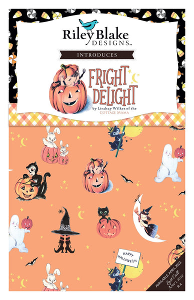 SALE Fright Delight Layer Cake 10" Stacker Bundle - Riley Blake Designs - 42 piece Precut Pre cut - Halloween - Quilting Cotton Fabric