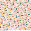 12" End of Bolt - FLANNEL Make a Pretty Life Floral F13336 Blush - Riley Blake Designs - Flowers Blossoms Leaves - FLANNEL Cotton