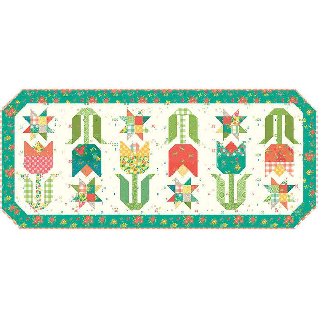 SALE Tulip Time Runner PATTERN P154 by Heather Peterson - Riley Blake ...