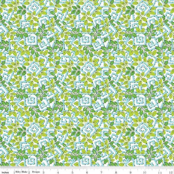 SALE London Parks Coronation Gardens C 01666858C - Riley Blake Designs - Leaves - Liberty Fabrics - Quilting Cotton Fabric