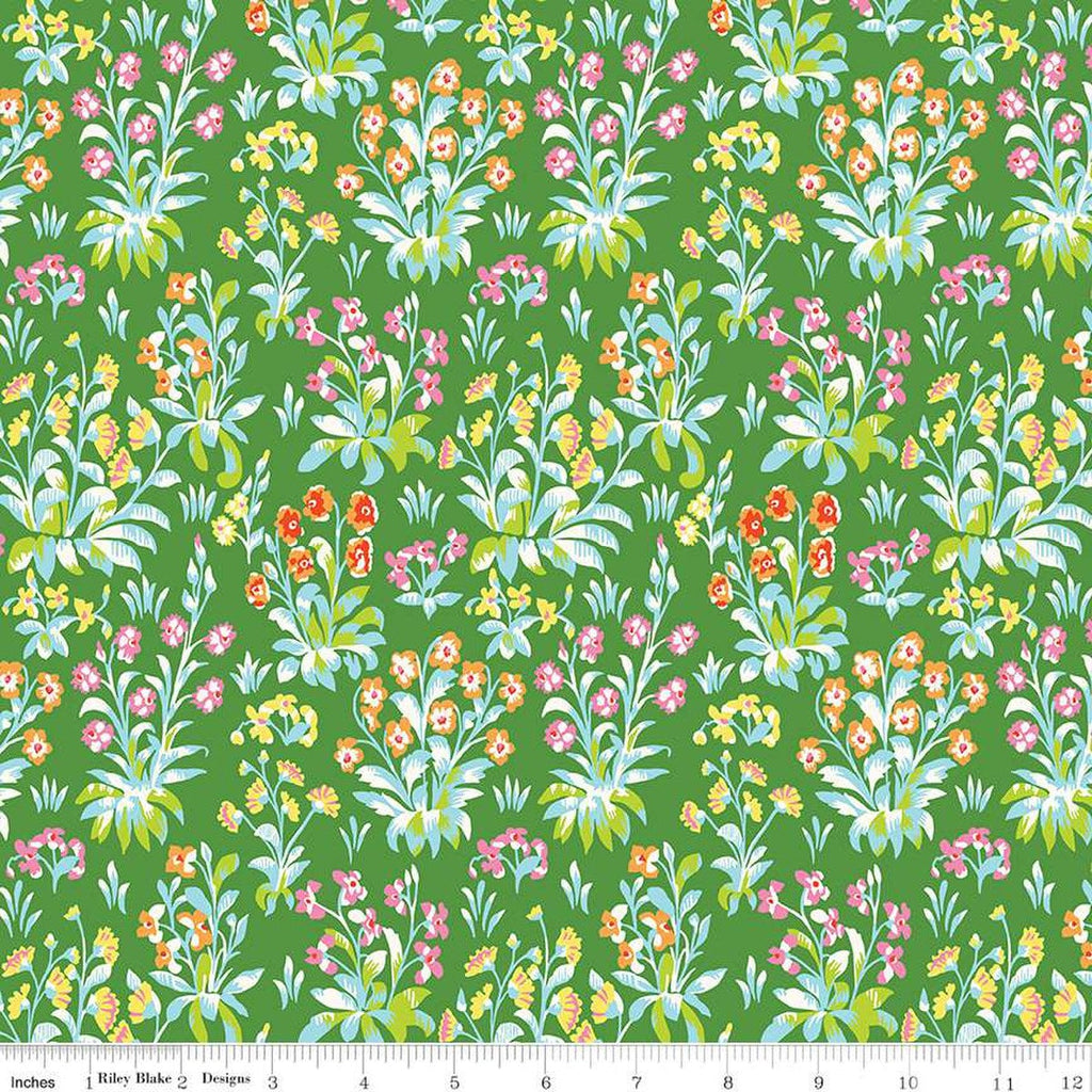 SALE London Parks Battersea Botanical C 01666859C - Riley Blake Designs - Floral Flowers Plants  - Quilting Cotton Fabric