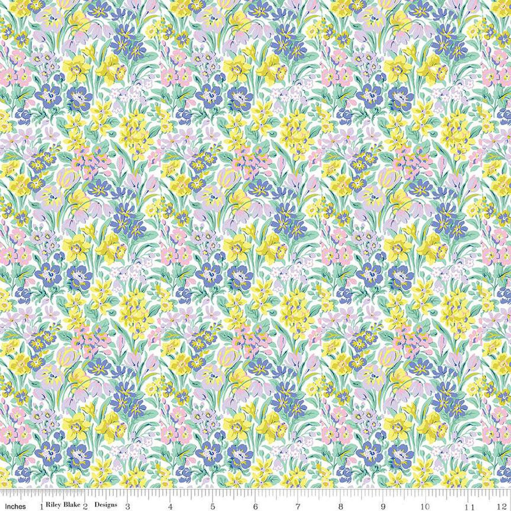 CLEARANCE London Parks Kew Blooms B 01666864B - Riley Blake  - Floral Flowers  - Quilting Cotton