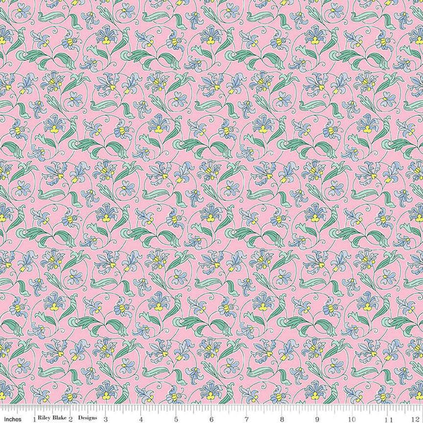 SALE London Parks Park Gates B 01666865B - Riley Blake Designs - Floral Flowers - Liberty Fabrics - Quilting Cotton Fabric