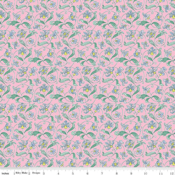 SALE London Parks Park Gates B 01666865B - Riley Blake Designs - Floral Flowers - Liberty Fabrics - Quilting Cotton Fabric