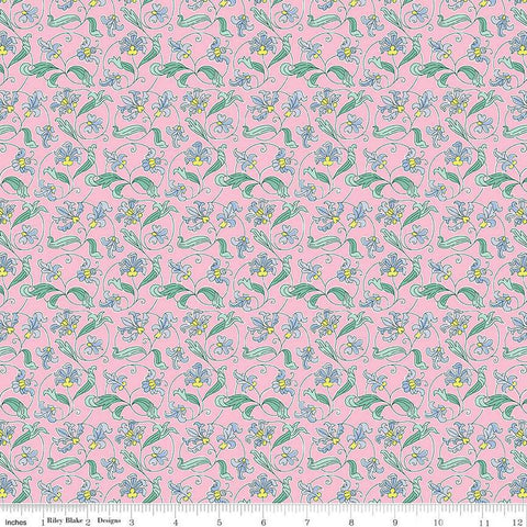 SALE London Parks Park Gates B 01666865B - Riley Blake Designs - Floral Flowers - Liberty Fabrics - Quilting Cotton Fabric