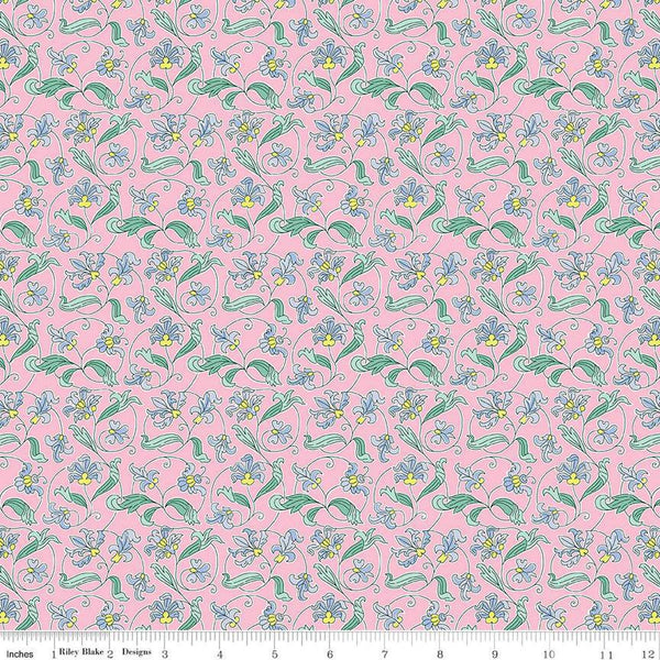SALE London Parks Park Gates B 01666865B - Riley Blake Designs - Floral Flowers - Liberty Fabrics - Quilting Cotton Fabric