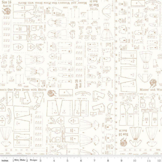 Bee Backgrounds Pattern Brown - Riley Blake Designs - Quilting Cotton Fabric