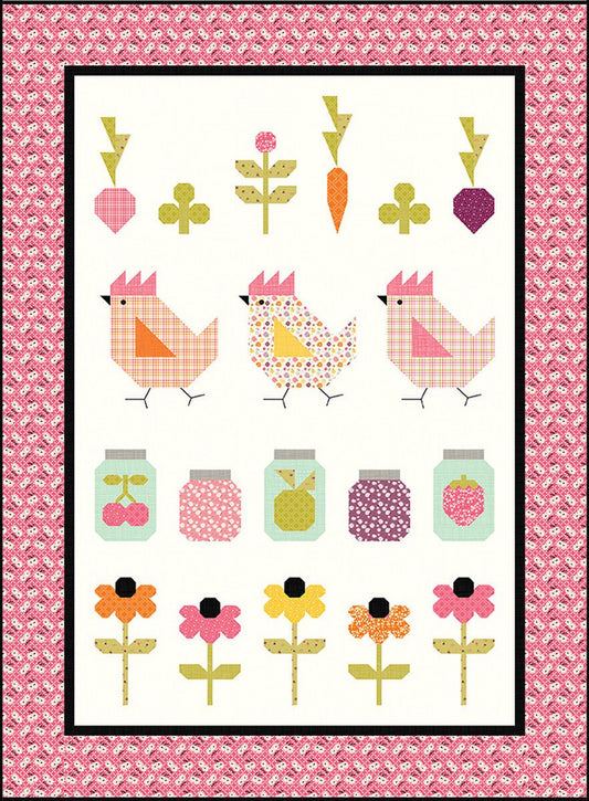 Summer at Grammies Quillt PATTERN P157 - Sandy Gervais - Riley Blake Design - INSTRUCTIONS Only - Block of the Month Novelty Blocks