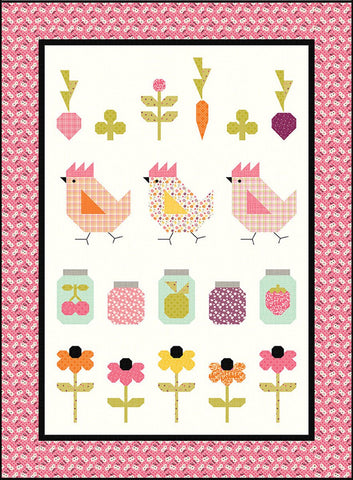 Summer at Grammies Quillt PATTERN P157 by Sandy Gervais - Riley Blake Design - INSTRUCTIONS Only - Block of the Month Novelty Blocks