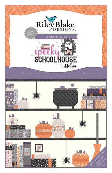 Spooky Schoolhouse 2.5 Inch Rolie Polie Jelly Roll 40 pieces - Riley Blake Designs - Precut Pre cut Bundle - Halloween - Cotton Fabric