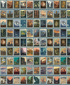 SALE National Parks Postcards CD13291 Blue - Riley Blake Designs - DIGITALLY PRINTED Outdoors Postcard Posters - Quilting Cotton Fabric