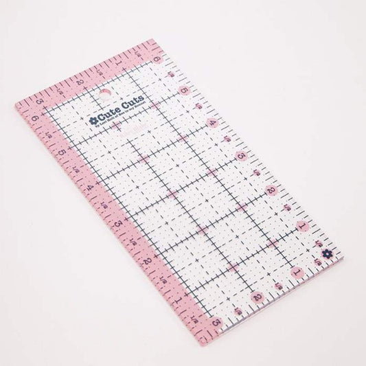 DEAL Lori Holt Cute Cuts Ruler 3 1/2" x 6 1/2" STCC-5541 - Riley Blake Designs - Plastic Non-Slip 3.5" x 6.5" Rectangle