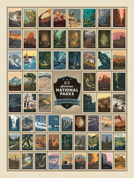 DEAL National Parks 63 American National Parks LARGE Panel PD13303 - Riley Blake - DIGITALLY Printed - Quilting Cotton Fabric