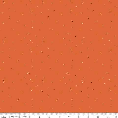 Fat Quarter End of Bolt - SALE Haunted Adventure Stars C13115 Autumn - Riley Blake Designs - Halloween - Quilting Cotton Fabric