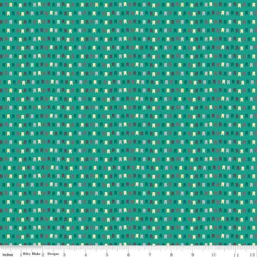 Fat Quarter End of Bolt - CLEARANCE Haunted Adventure Pennants C13117 Rainforest - Riley Blake  - Halloween - Quilting Cotton