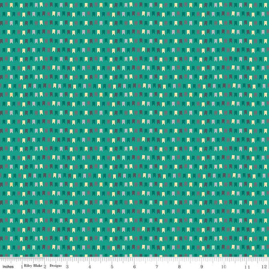 20" End of Bolt - CLEARANCE Haunted Adventure Pennants C13117 Rainforest - Riley Blake  - Halloween - Quilting Cotton