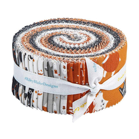Hey Bootiful 2.5 Inch Rolie Polie Jelly Roll 40 pieces - Riley Blake - Precut Pre cut Bundle - Halloween - Quilting Cotton Fabric