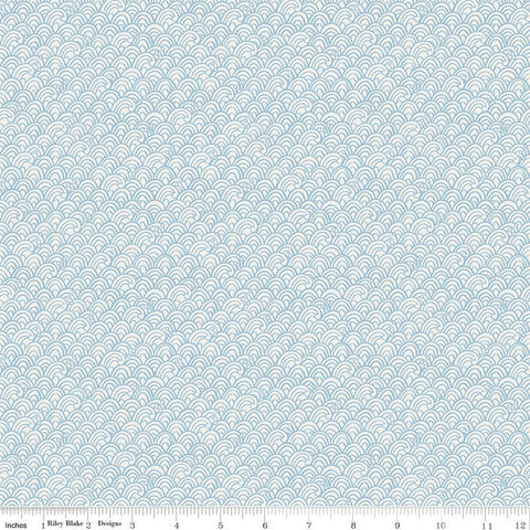 Lost at Sea Waves C13406 Sky - Riley Blake Designs - Nautical - Quilting Cotton Fabric