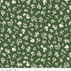 SALE Yuletide Forest Woodland C13542 Green - Riley Blake Designs - Christmas Cream Leaves Mushrooms - Quilting Cotton Fabric