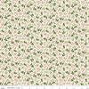 11" End of Bolt - Yuletide Forest Berry Sprigs C13543 Cream - Riley Blake Designs - Christmas Leaves Berries - Quilting Cotton Fabric
