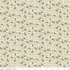 11" End of Bolt - Yuletide Forest Berry Sprigs C13543 Cream - Riley Blake Designs - Christmas Leaves Berries - Quilting Cotton Fabric