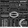 Fat Quarter End of Bolt - DEAL Queen of We'en Apothecary C13166 Black - Riley Blake Designs - Halloween Labels Text - Quilting Cotton Fabric