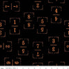 SALE Queen of We'en Solitaire C13170 Black - Riley Blake Designs - Halloween Numbers - J. Wecker Frisch - Quilting Cotton Fabric