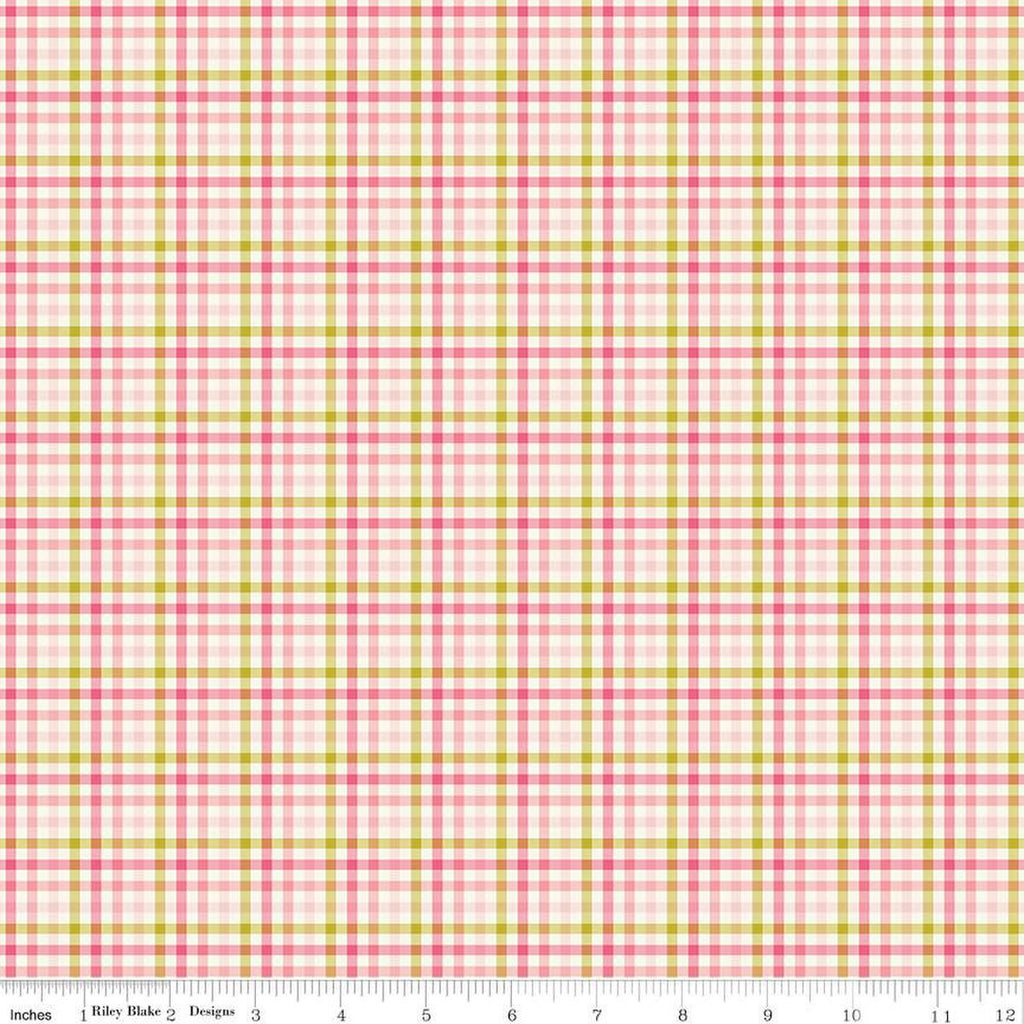 SALE Adel in Summer Plaid C13394 Pink - Riley Blake Designs - 1/8" Check Checks - Quilting Cotton Fabric