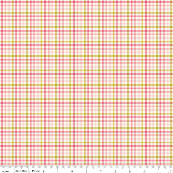 Adel in Summer Plaid C13394 Pink - Riley Blake Designs - 1/8" Check Checks - Quilting Cotton Fabric