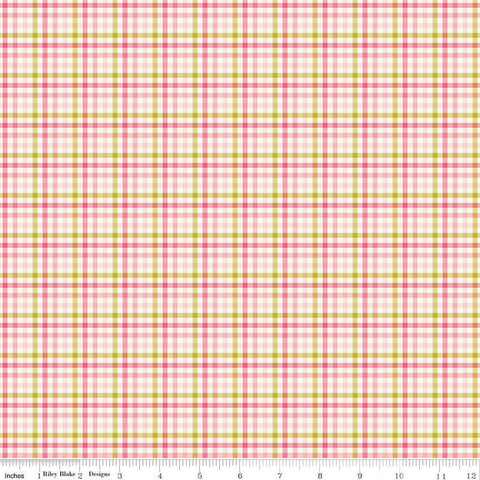 Adel in Summer Plaid C13394 Pink - Riley Blake Designs - 1/8" Check Checks - Quilting Cotton Fabric