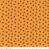 19" End of Bolt - SALE Queen of We'en Clubs C13172 Orange - Riley Blake Designs - Halloween - J. Wecker Frisch - Quilting Cotton Fabric