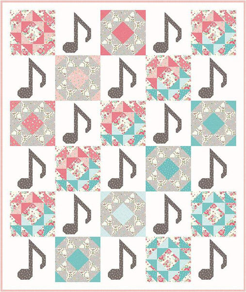 SALE Music Score Quilt PATTERN P177 by Bee Sew Inspired - Riley Blake Design - INSTRUCTIONS Only - Piecing