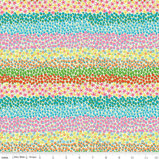 London Parks Regents Border C 01666853C - Riley Blake Designs - Floral Flowers -  Liberty Fabrics  - Quilting Cotton Fabric