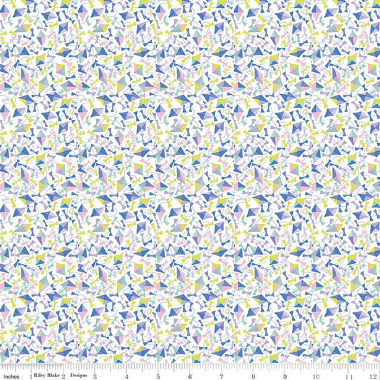 Fat Quarter End of Bolt - CLEARANCE London Parks Kite Flight B 01666855B - Riley Blake - Kites -  Liberty Fabrics  - Quilting Cotton Fabric