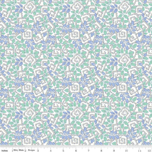 CLEARANCE London Parks Coronation Gardens B 01666858B - Riley Blake Designs - Leaves  - Liberty Fabrics - Quilting Cotton Fabric