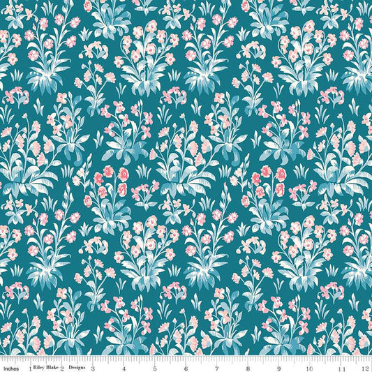 SALE London Parks Battersea Botanical A 01666859A - Riley Blake Designs - Floral Flowers Plants - Liberty Fabrics - Quilting Cotton Fabric