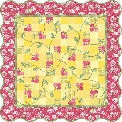 Cherries Jubilee Quilt PATTERN P112 by Jillily Studio - Riley Blake Design - INSTRUCTIONS Only - Piecing Applique