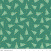 15" End of Bolt Piece - Holiday Cheer Trees C13612 Green - Riley Blake Designs - Christmas Trees Stars - Quilting Cotton Fabric