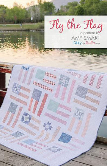 SALE Fly the Flag Quilt PATTERN P123 - Amy  Smart - Riley Blake Design - INSTRUCTIONS Only - 18 Pages 4 Different Star Blocks Patriotic