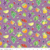 CLEARANCE Monthly Placemats August Fruit Toss C12415 Lilac - Riley Blake Designs - Berries Pears Grapes Watermelon  - Quilting Cotton Fabric